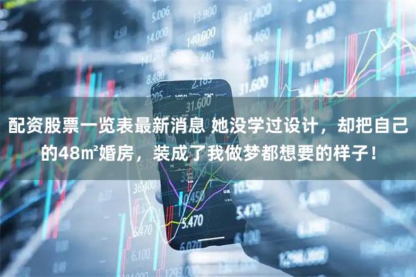 配资股票一览表最新消息 她没学过设计，却把自己的48㎡婚房，装成了我做梦都想要的样子！